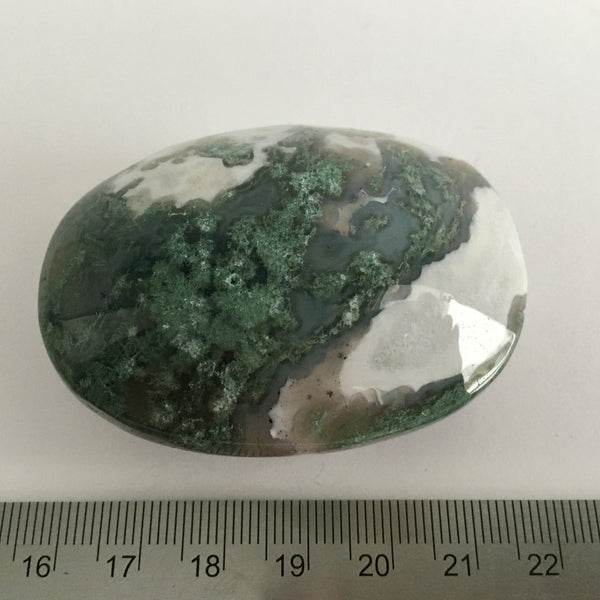 Moss Agate Palm Stone - 23.99