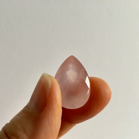 Rose Quartz Faceted Teardrop - 24.99