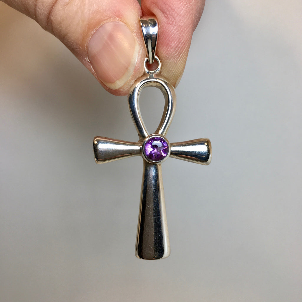 Amethyst Egyptian Ankh Pendant - 55.99