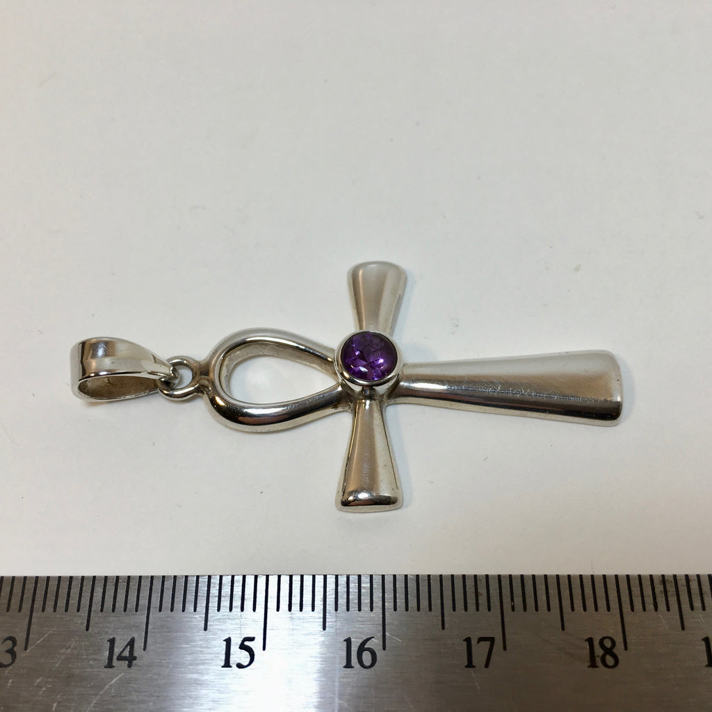 Amethyst Egyptian Ankh Pendant - 55.99