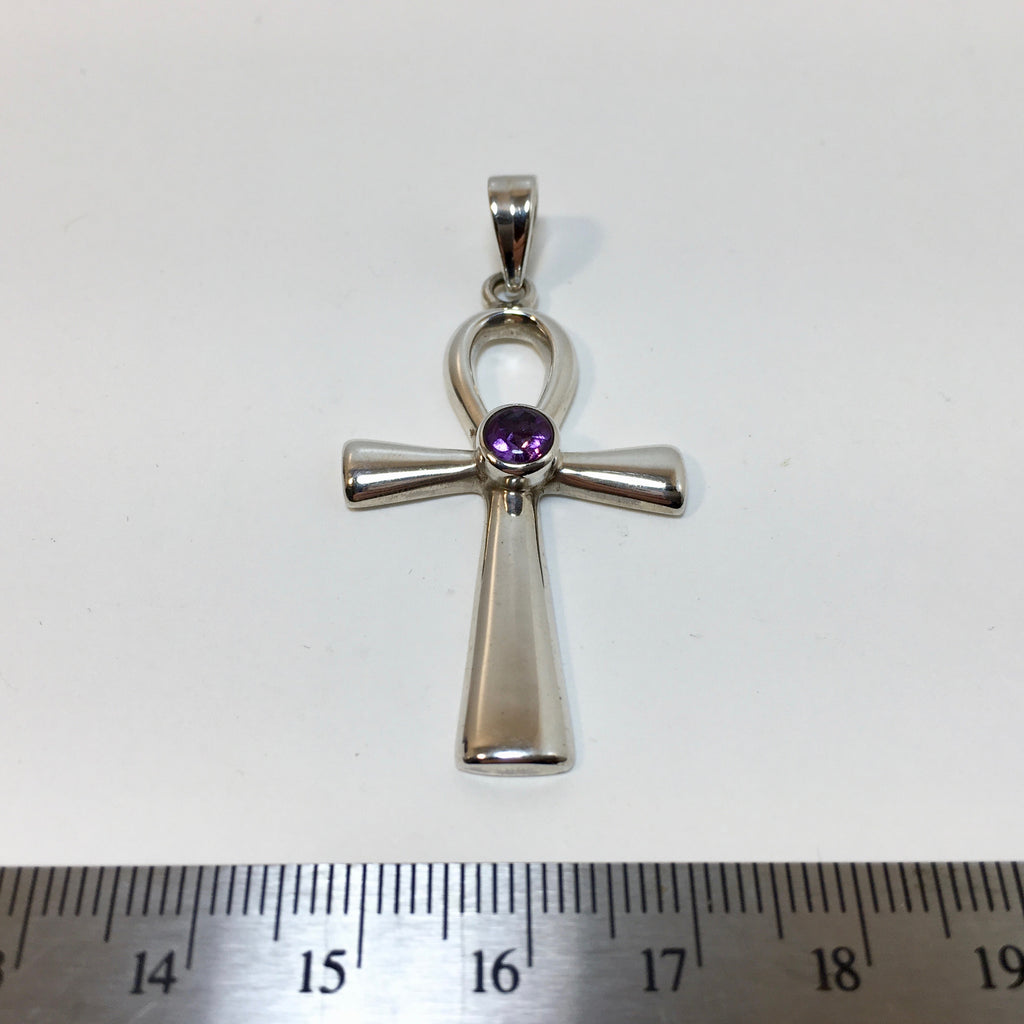 Amethyst Egyptian Ankh Pendant - 55.99